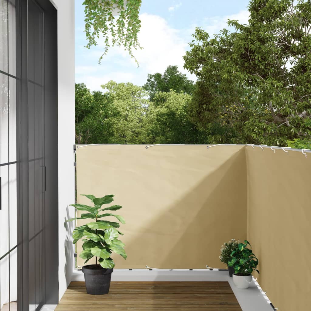 Balkongskjerm kremhvit 800x120 cm PVC