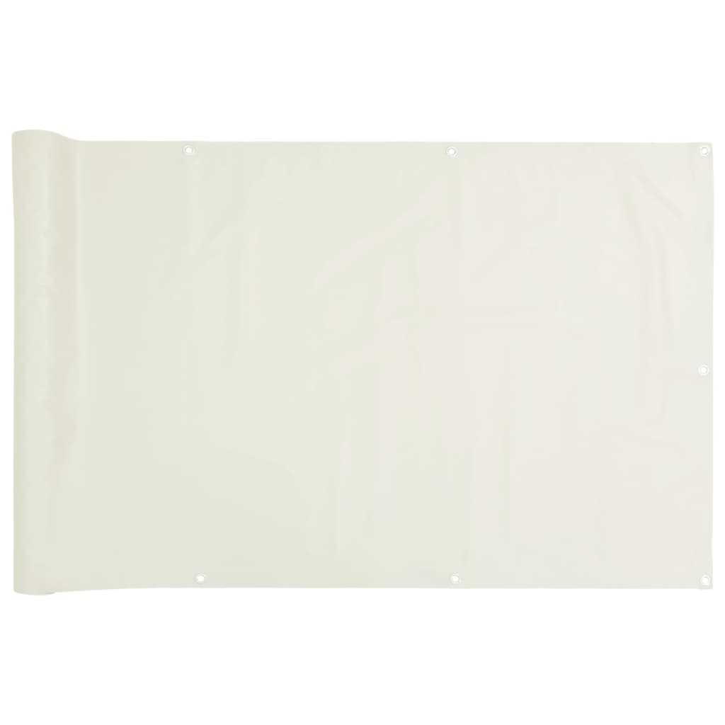 Balkongskjerm hvit 400x120 cm PVC