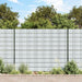 Hageskjermer 10 stk lysegrå 252,5x19 cm PVC