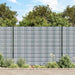 Hageskjermer 10 stk grå 252,5x19 cm PVC