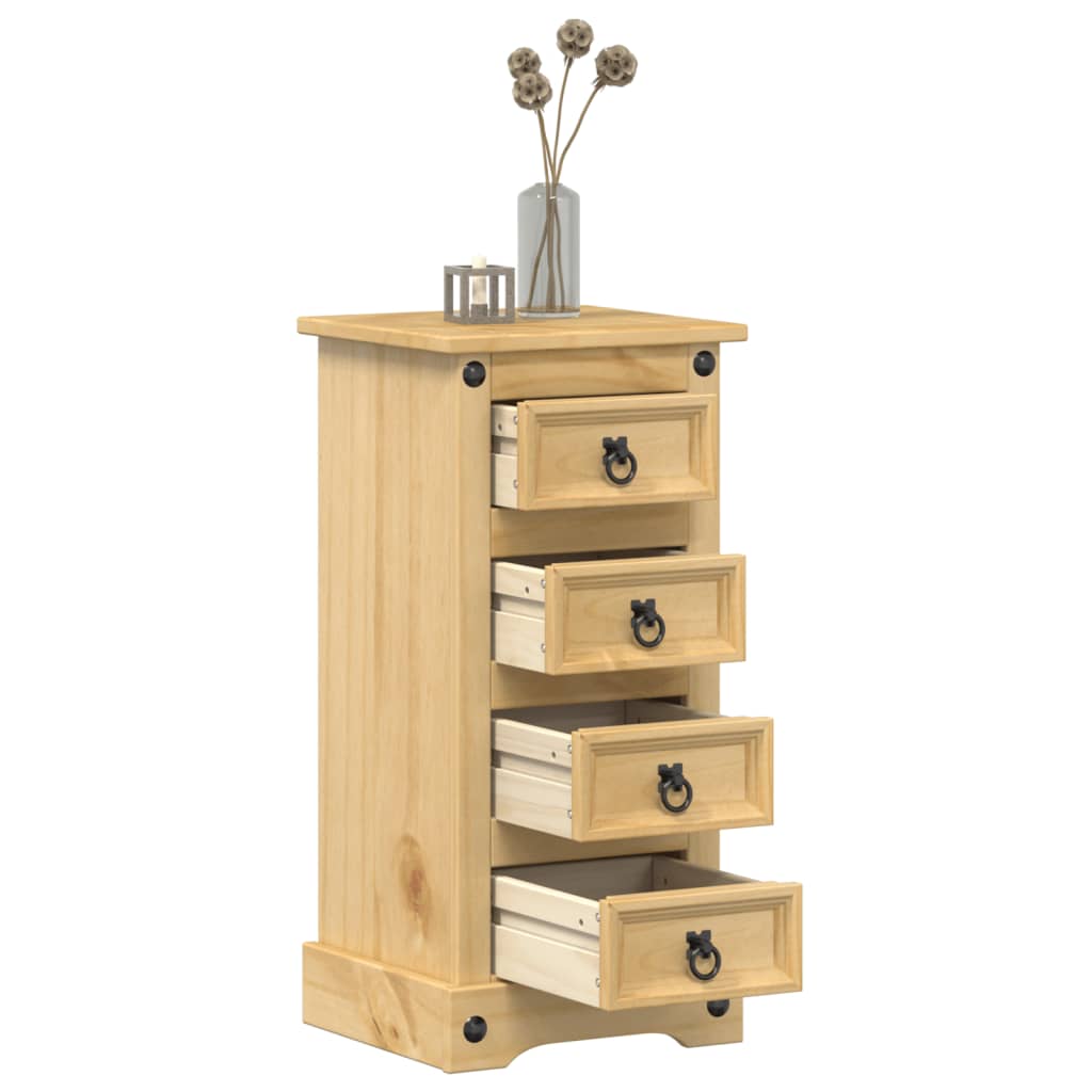 Nattbord Corona 35x32,5x74 cm heltre furu