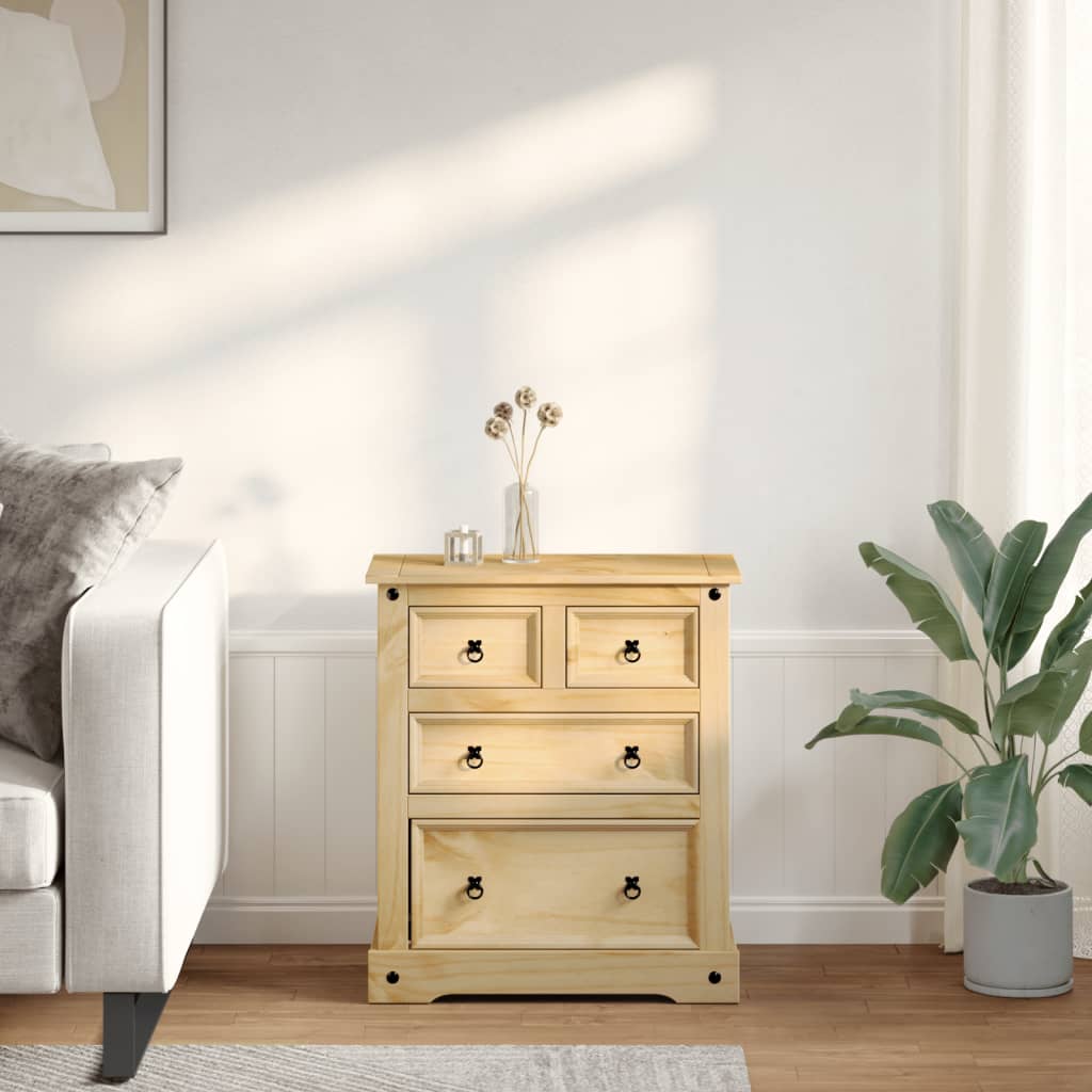 Kommode Corona 80x43x91 cm heltre furu