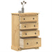 Kommode Corona 80x43x114 cm heltre furu