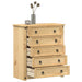 Kommode Corona 80x40x89 cm heltre furu