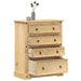 Kommode Corona 92x48x114 cm heltre furu