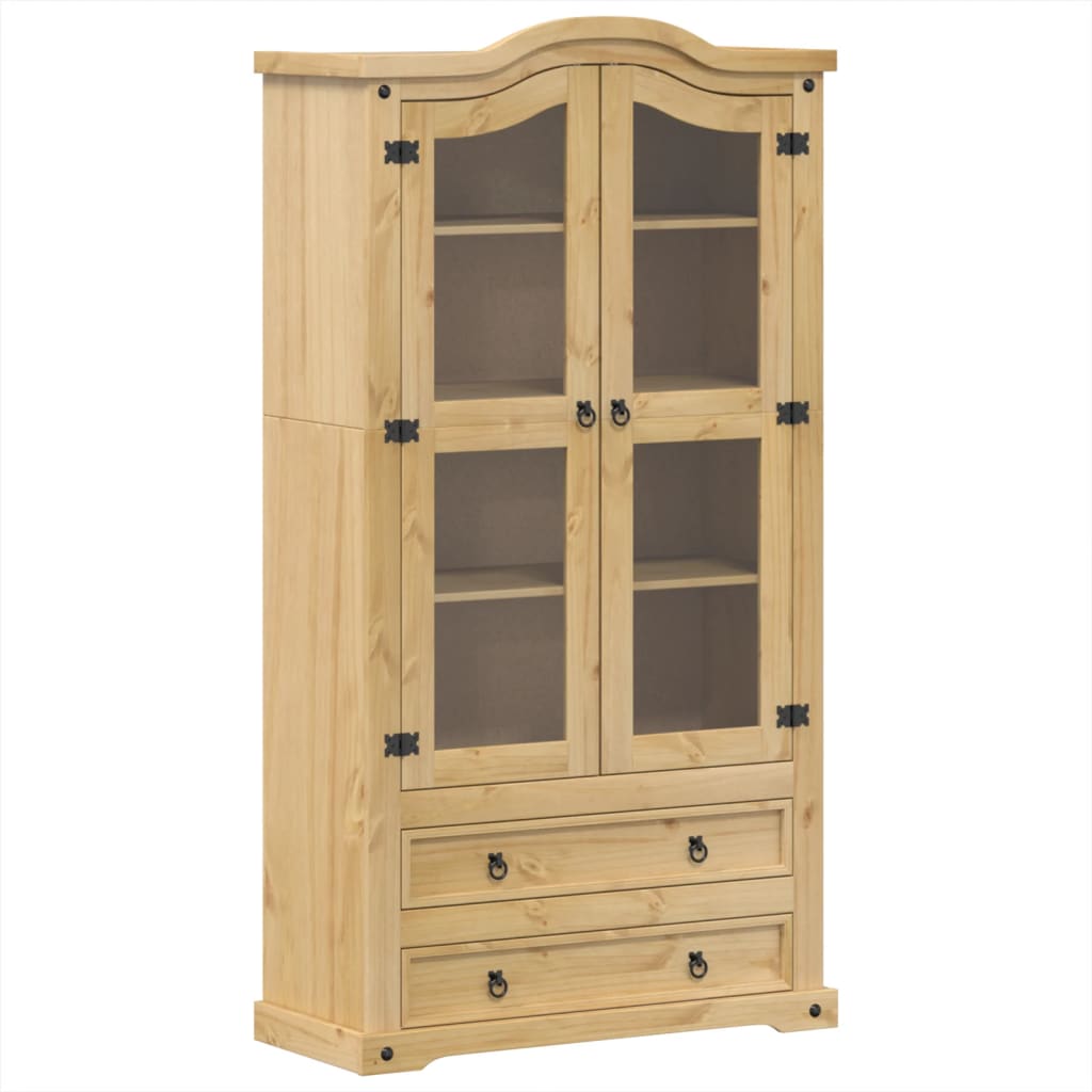 Vitrine Corona 99x43x187 cm heltre furu