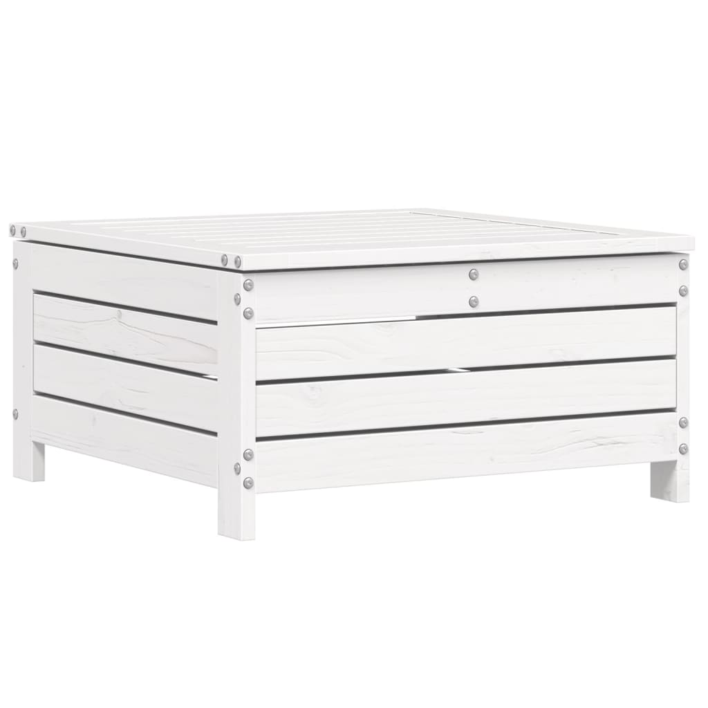 Hagesofasett 8 deler hvit heltre furu
