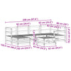 Hagesofasett 7 deler hvit heltre furu