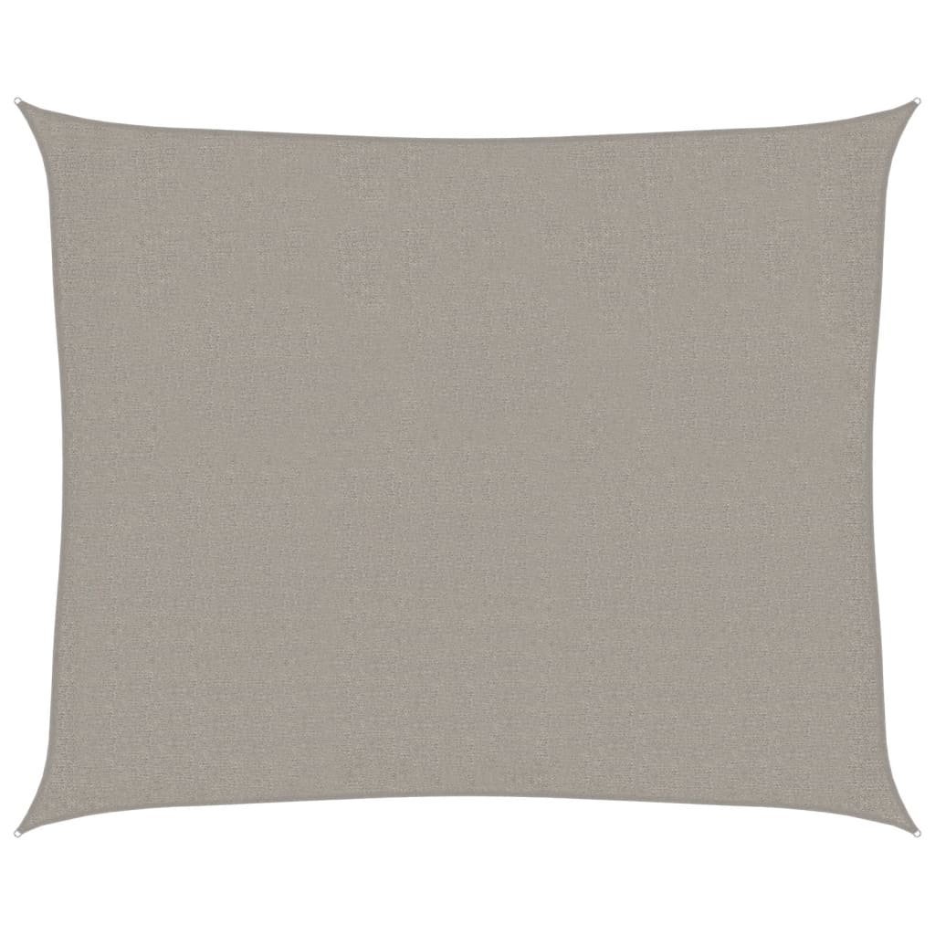 Solseil 160 g/m² rektangulær lysegrå 2,5x3 m HDPE