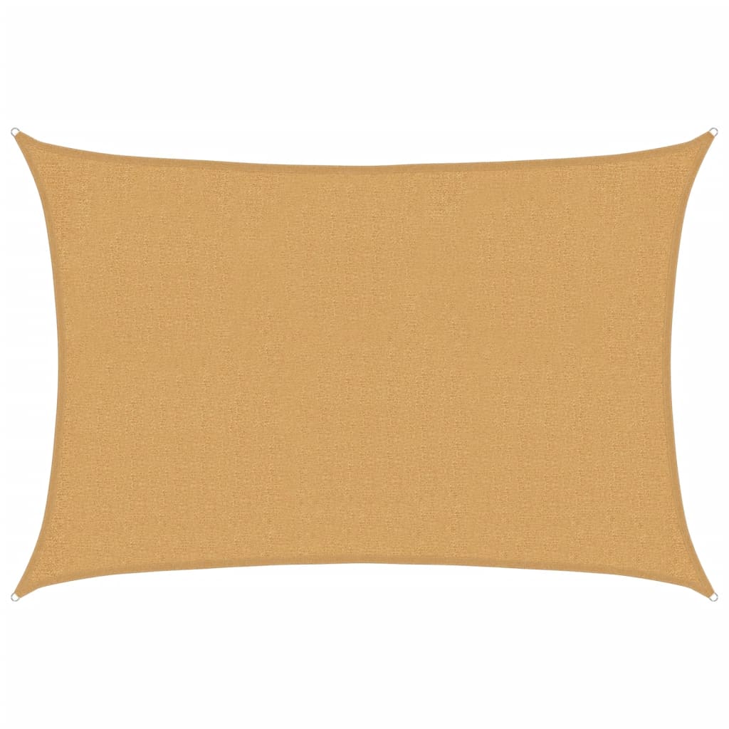 Solseil 160 g/m² rektangulær sand 2x2,5 m HDPE