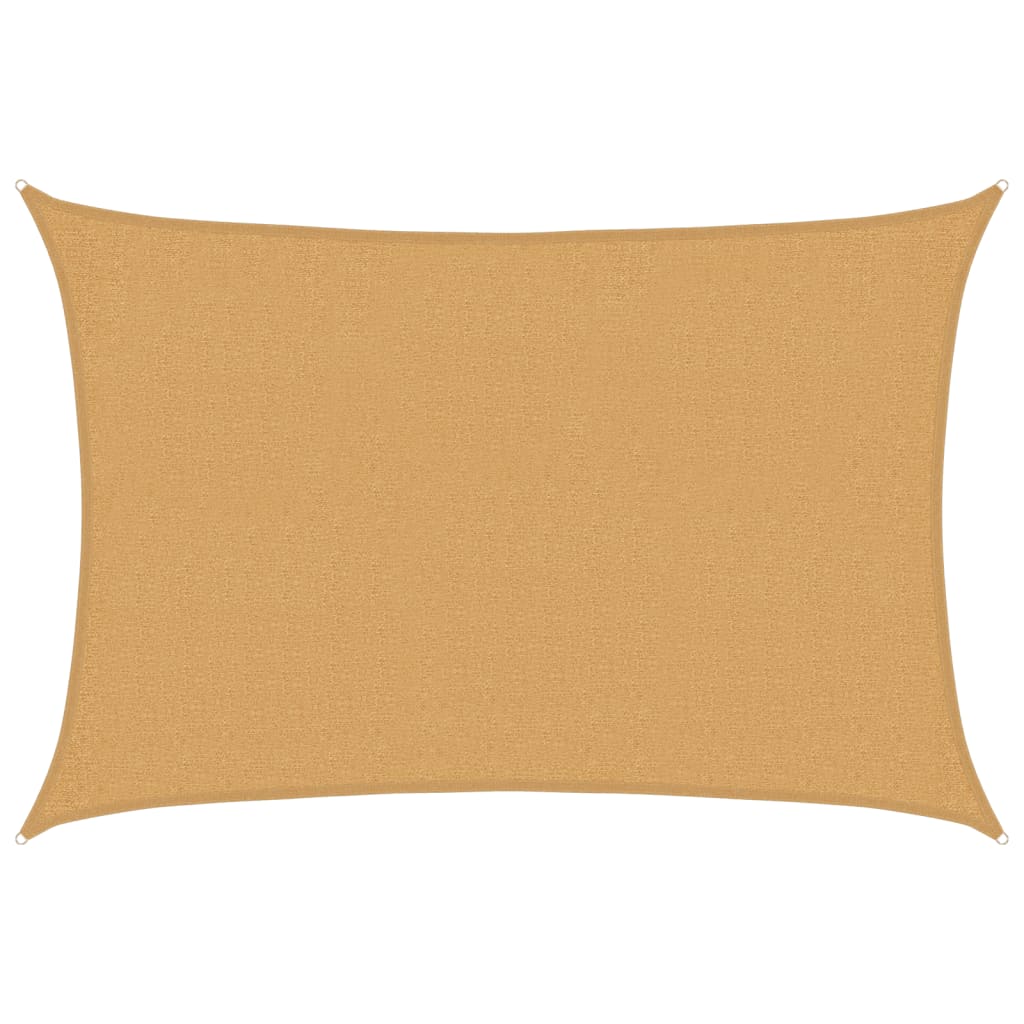 Solseil 160 g/m² rektangulær sand 2x3 m HDPE