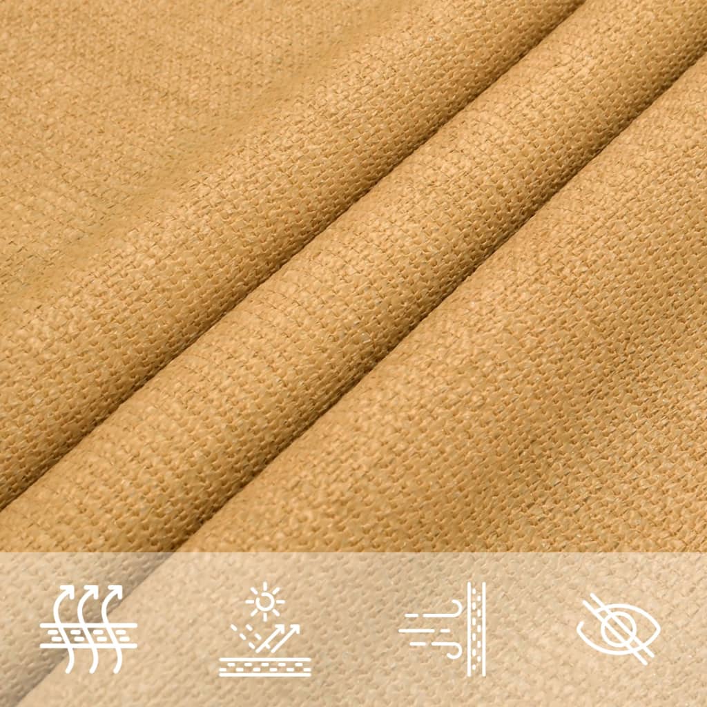 Solseil 160 g/m² rektangulær sand 2x4,5 m HDPE