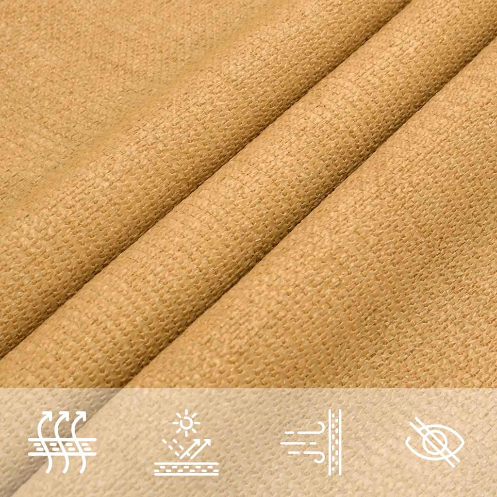 Solseil 160 g/m² trekantet sand 2,5x2,5x3,5 m HDPE