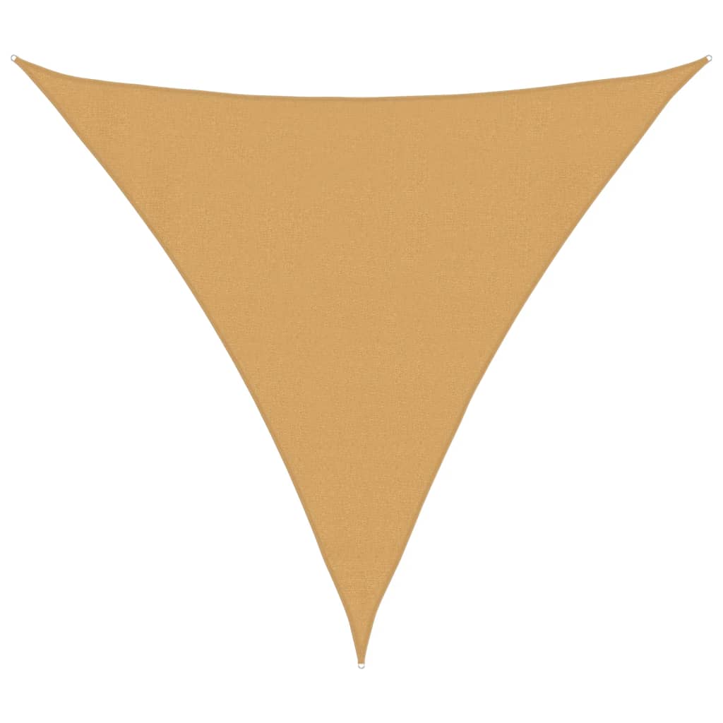 Solseil 160 g/m² trekantet sand 3x3x3 m HDPE