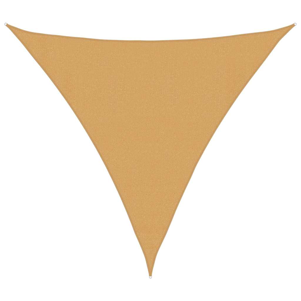 Solseil 160 g/m² trekantet sand 3,6x3,6x3,6 m HDPE