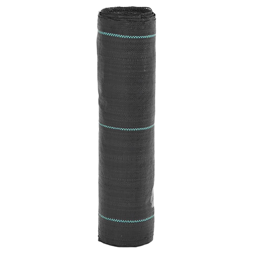Kontrollmatte for ugress svart 0,5x25 m PP vidaXL