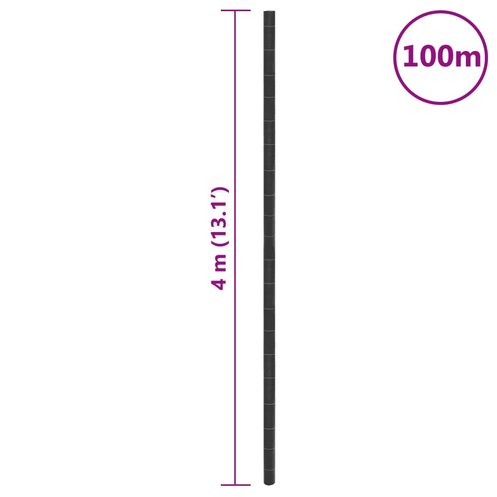 Kontrollmatte for ugress svart 4x100 m PP