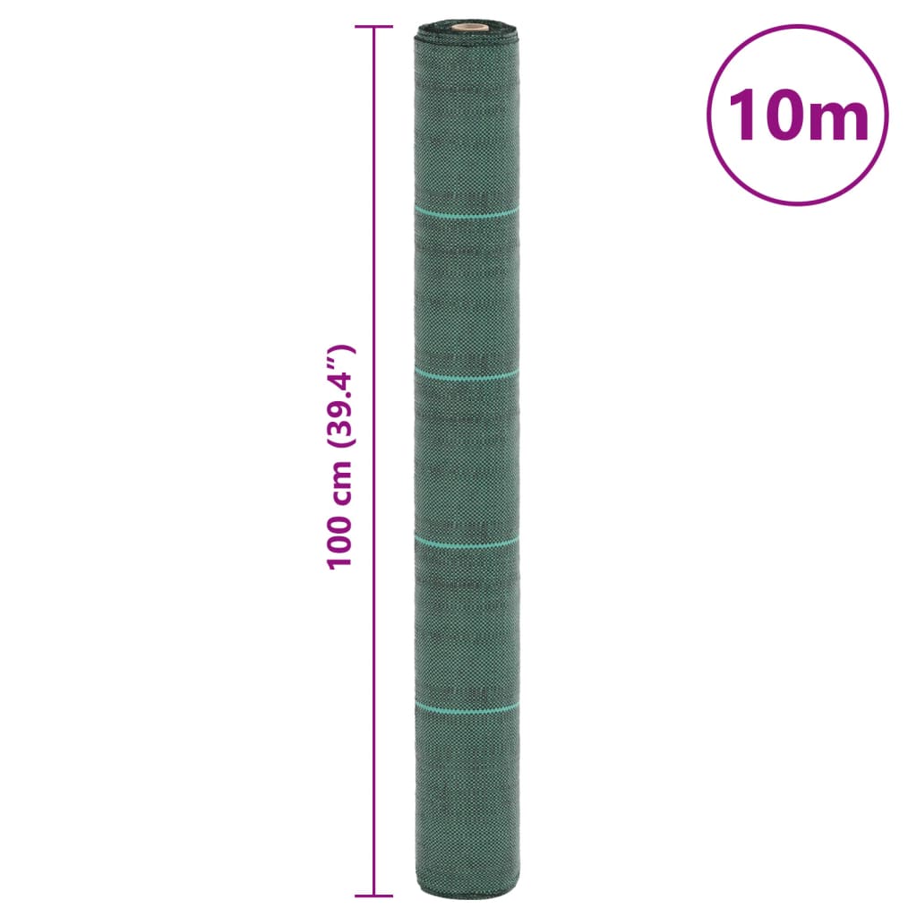 Kontrollmatte for ugress grønn 1x10 m PP