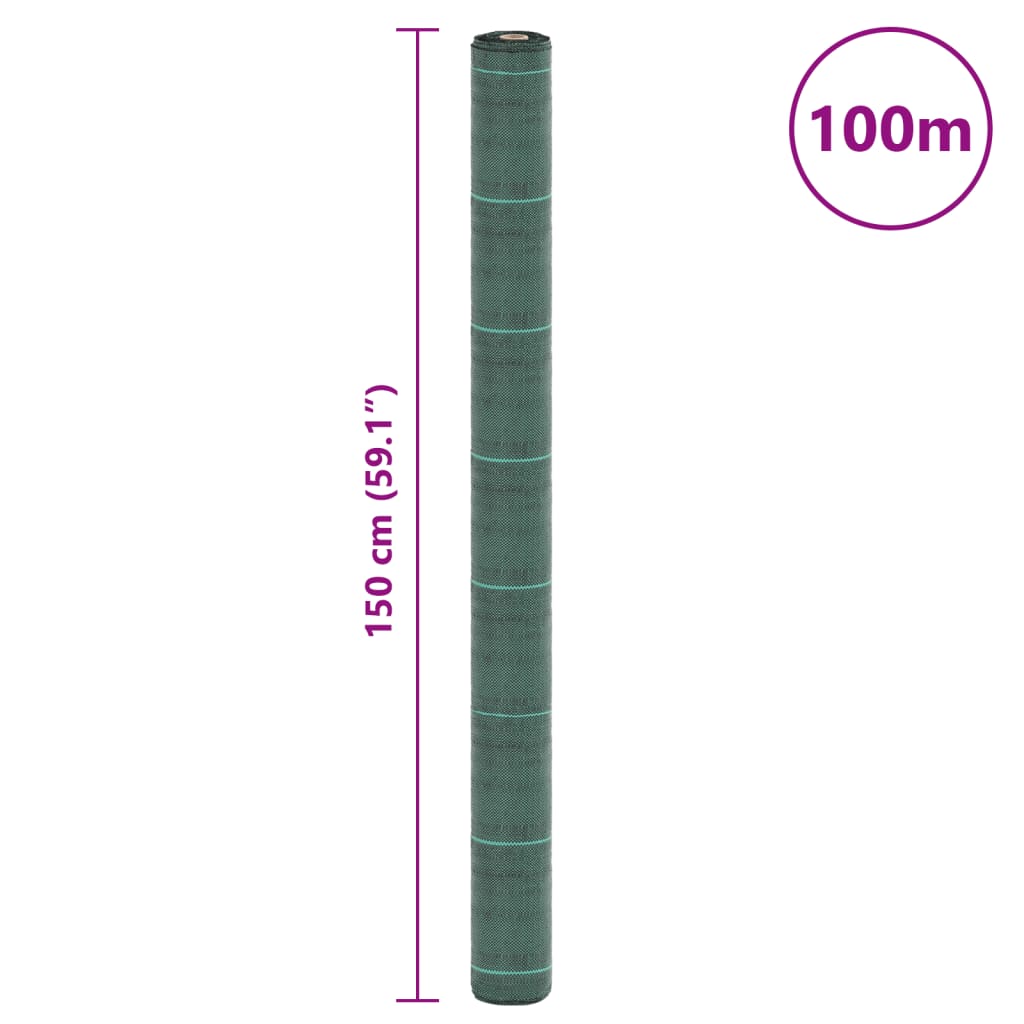 Kontrollmatte for ugress svart 1,5x100 m PP