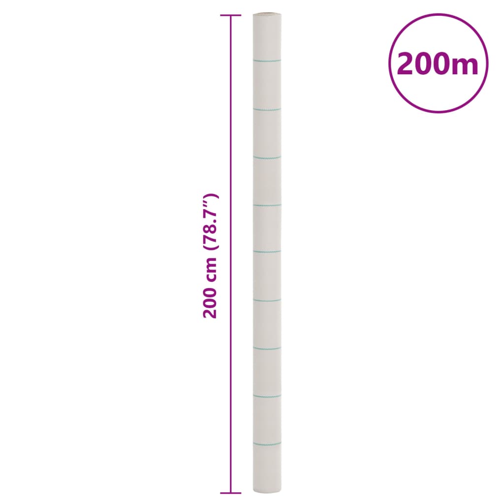 Kontrollmatte for ugress hvit 2x200 m PP
