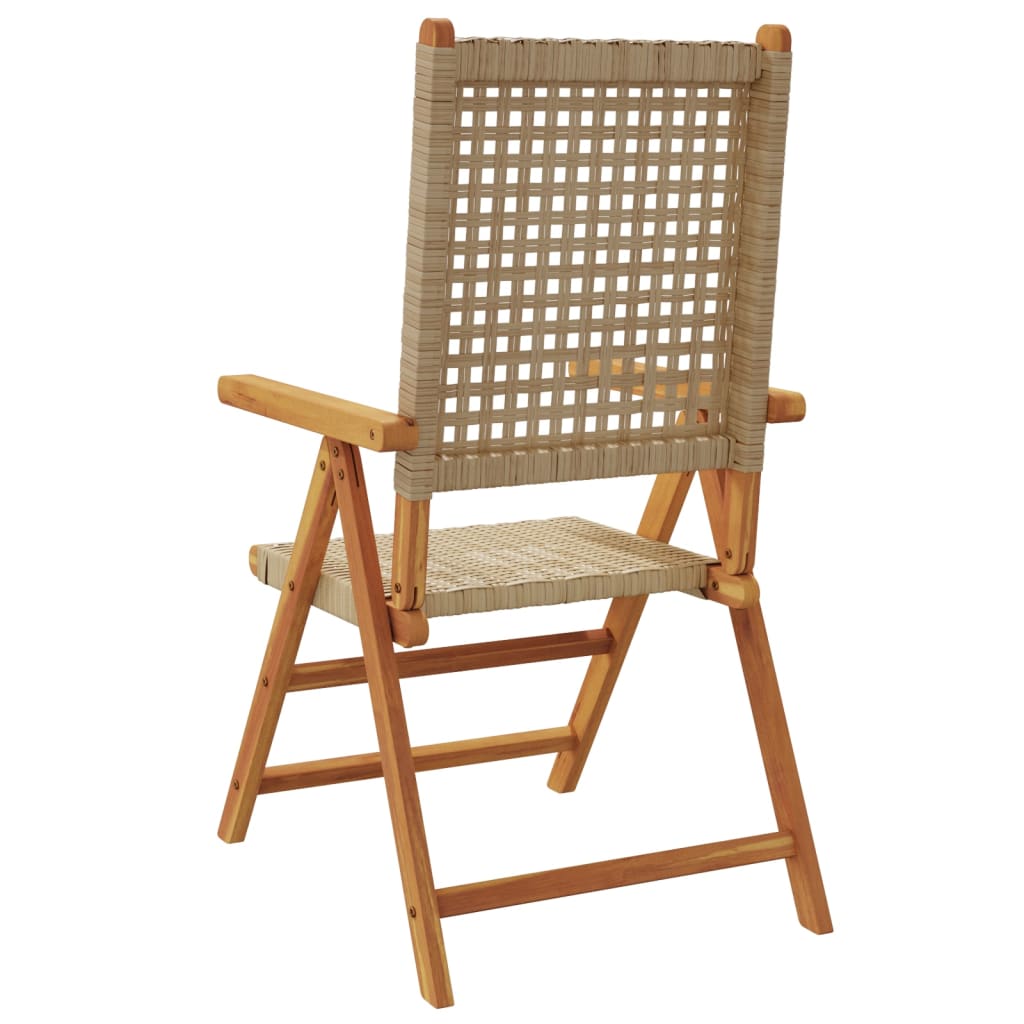 Lenestoler for hage 4 stk beige polyrotting og heltre