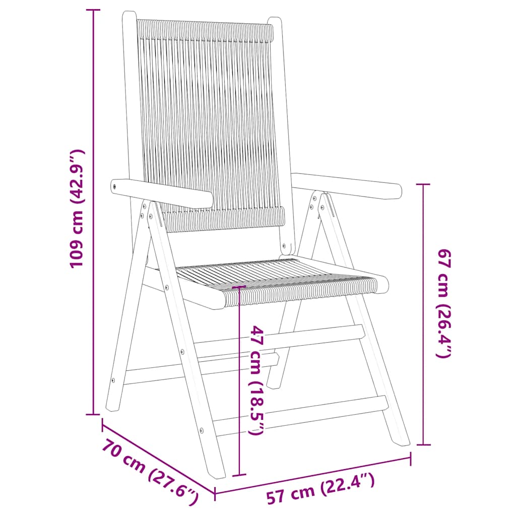 Lenestoler for hage 4 stk beige heltre akasie