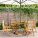 Lenestoler for hage 4 stk beige heltre akasie