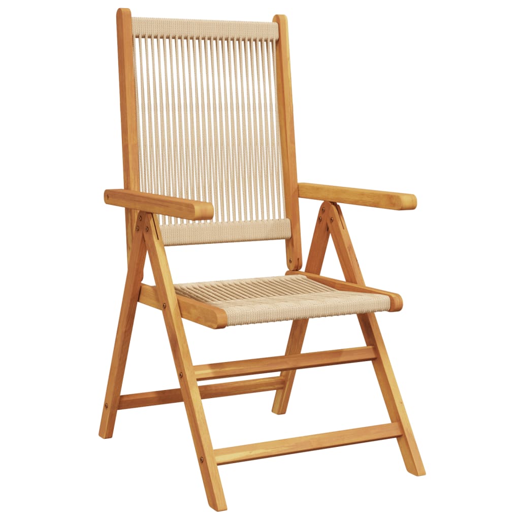 Lenestoler for hage 6 stk beige heltre akasie