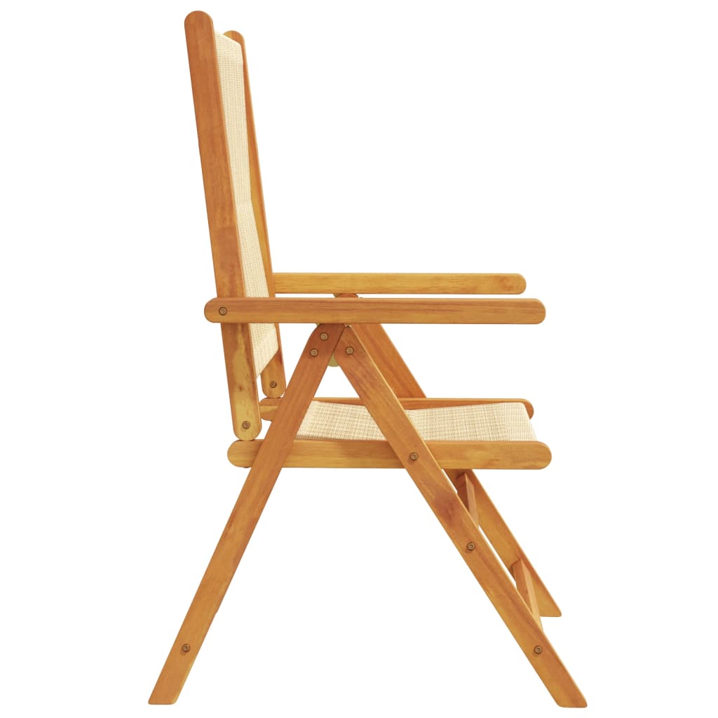 Lenestoler for hage 6 stk beige heltre akasie