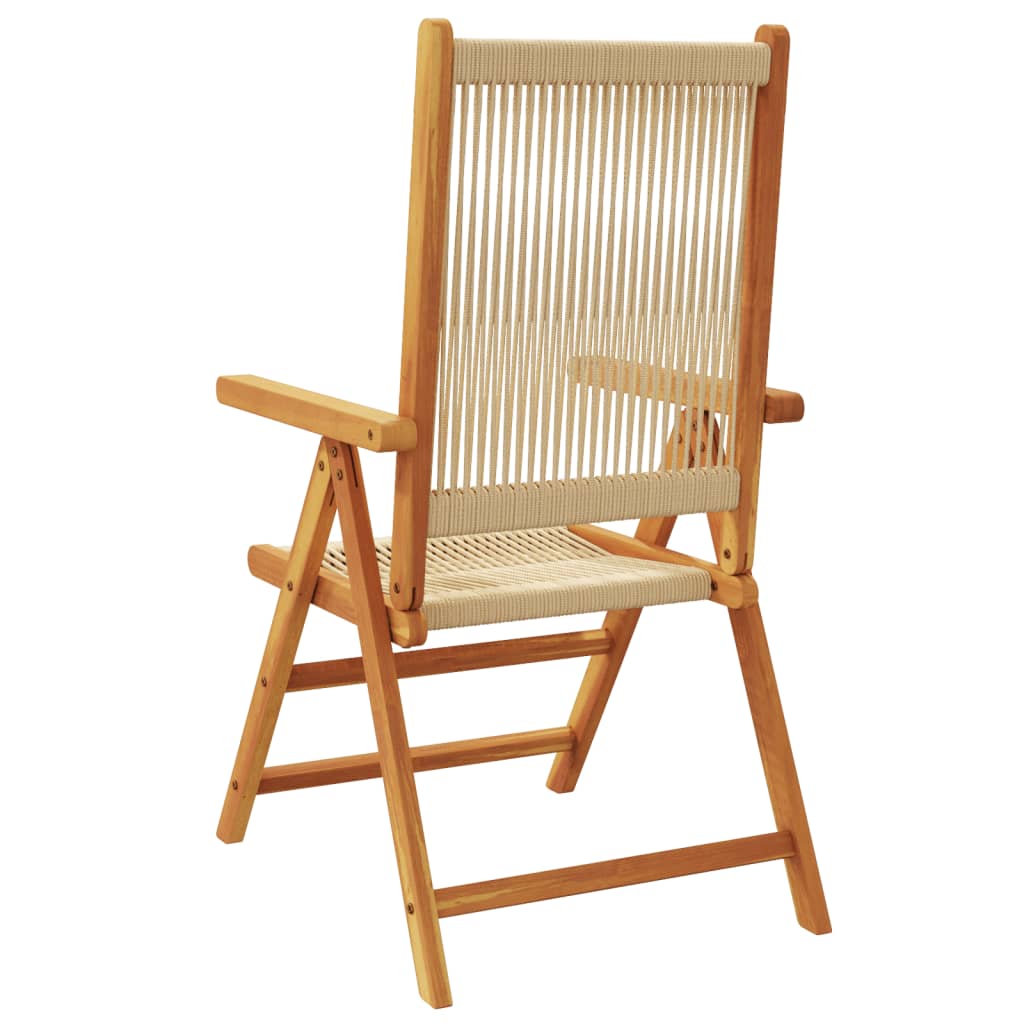 Lenestoler for hage 6 stk beige heltre akasie