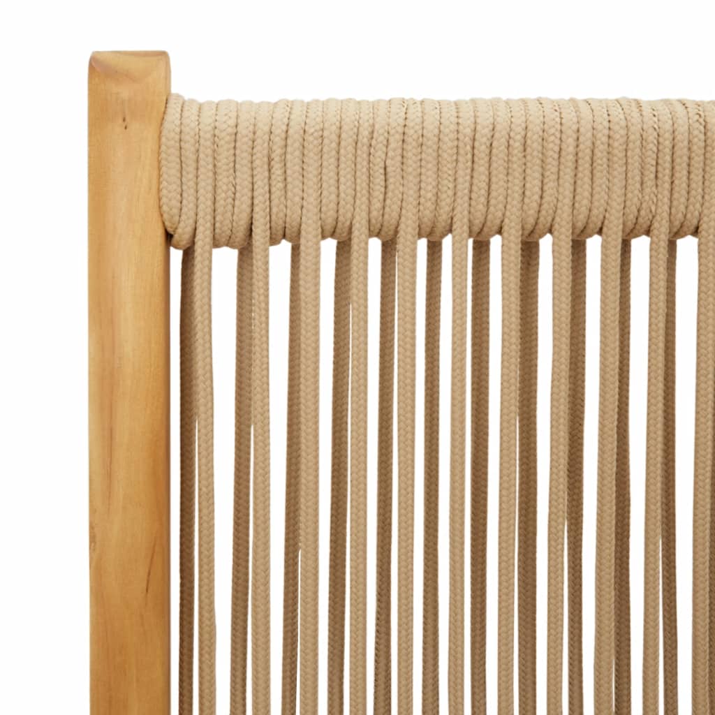 Lenestoler for hage 6 stk beige heltre akasie