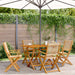 Sammenleggbare hagestoler 4 stk beige heltre akasie