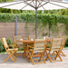 Sammenleggbare hagestoler 6 stk beige heltre akasie