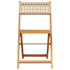 Sammenleggbare hagestoler 6 stk beige polyrotting og heltre