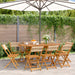 Sammenleggbare hagestoler 8 stk beige heltre akasie