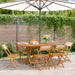 Sammenleggbare hagestoler 6 stk beige stoff og heltre
