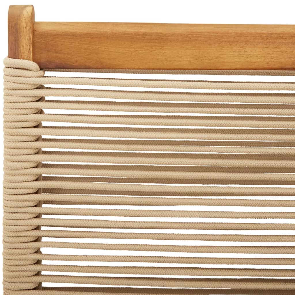Sammenleggbare hagestoler 6 stk beige heltre akasie