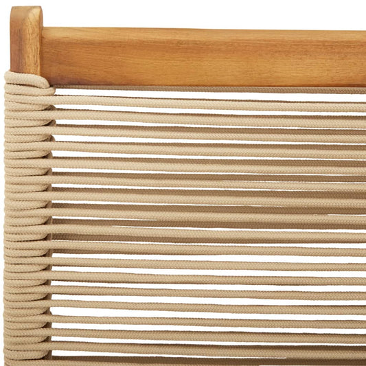 Sammenleggbare hagestoler 6 stk beige heltre akasie