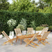 Sammenleggbare hagestoler 6 stk beige heltre akasie
