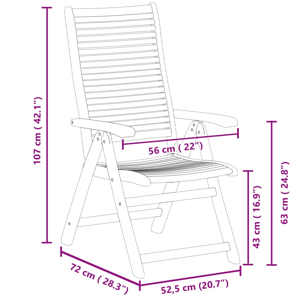 Hagelenestoler 4 stk 56x72x107 cm heltre akasie