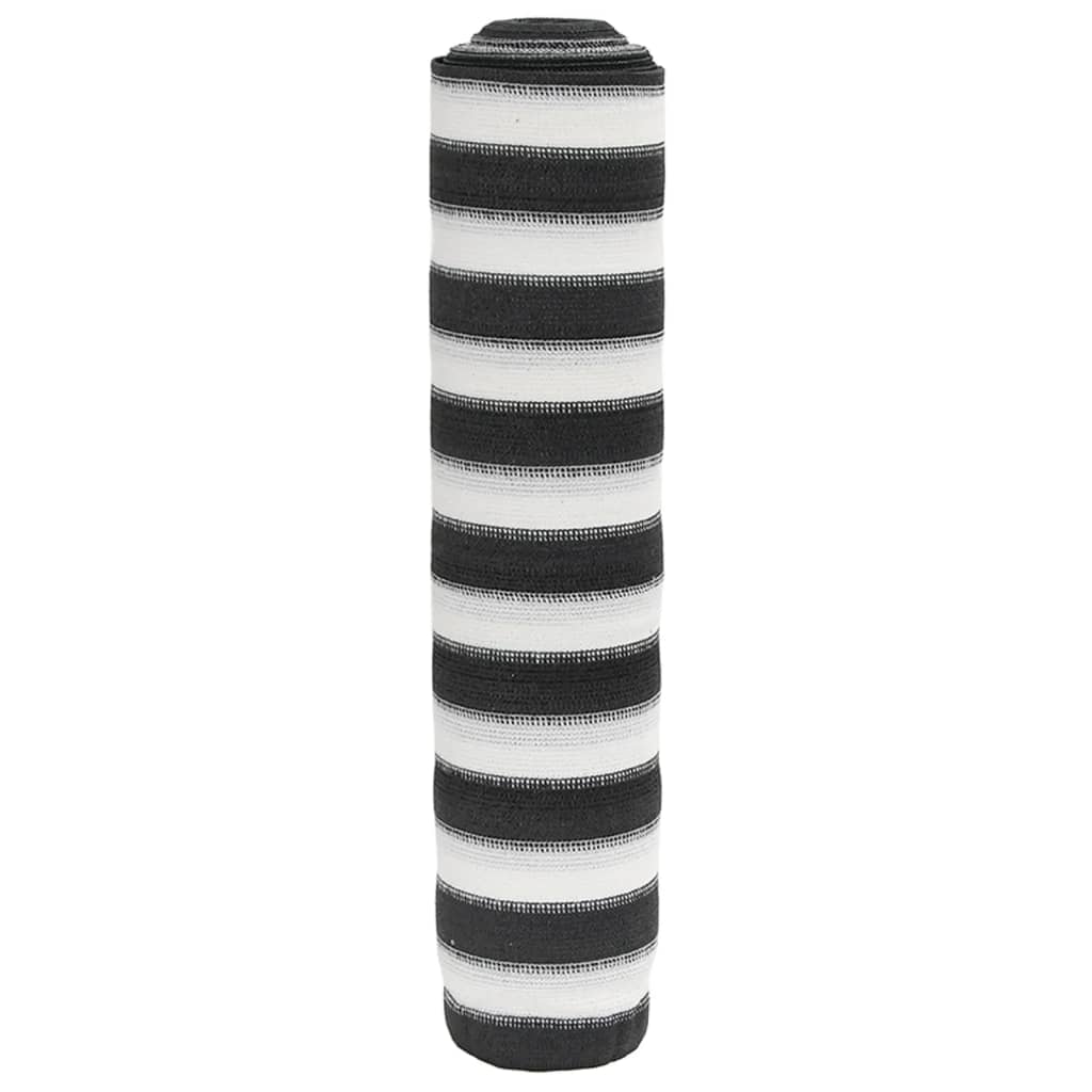 Skjermnett antrasitt og hvit 1,2x50 m HDPE 75 g/m²