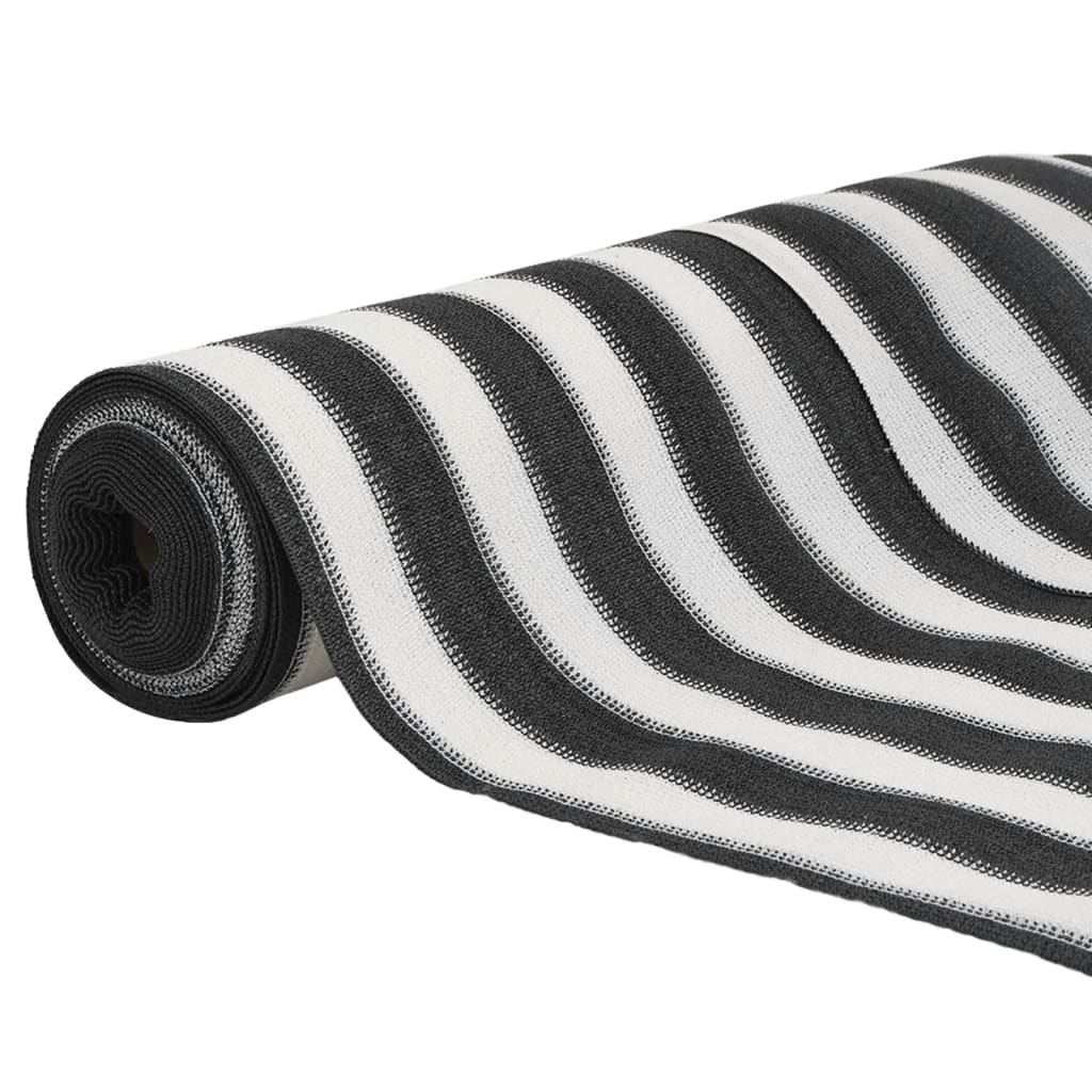 Skjermnett antrasitt og hvit 1,2x50 m HDPE 75 g/m²