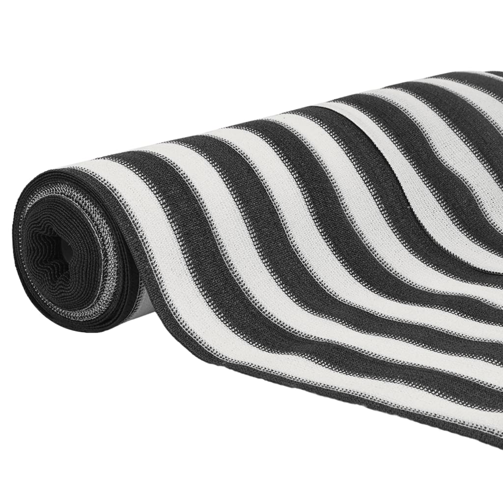 Skjermnett antrasitt og hvit 1,5x25 m HDPE 150 g/m²