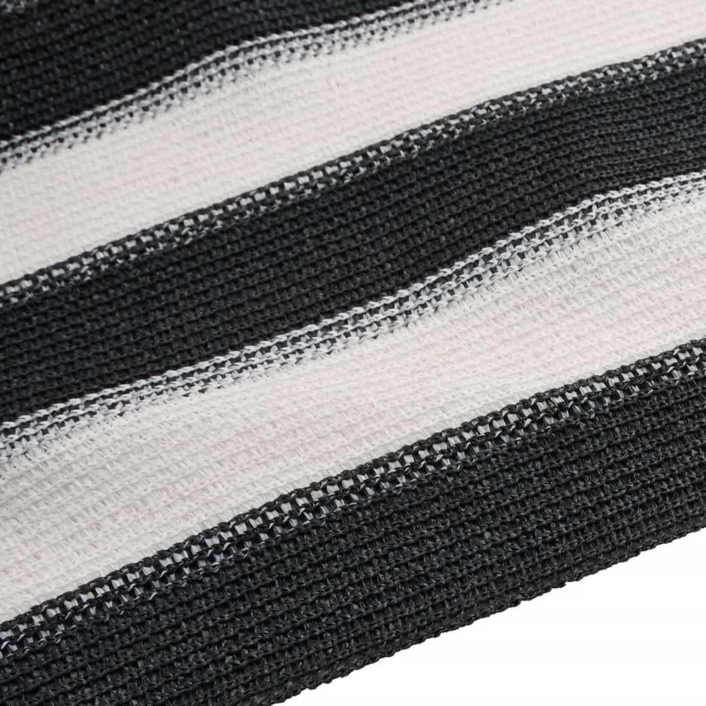 Skjermnett antrasitt og hvit 1,5x25 m HDPE 150 g/m²