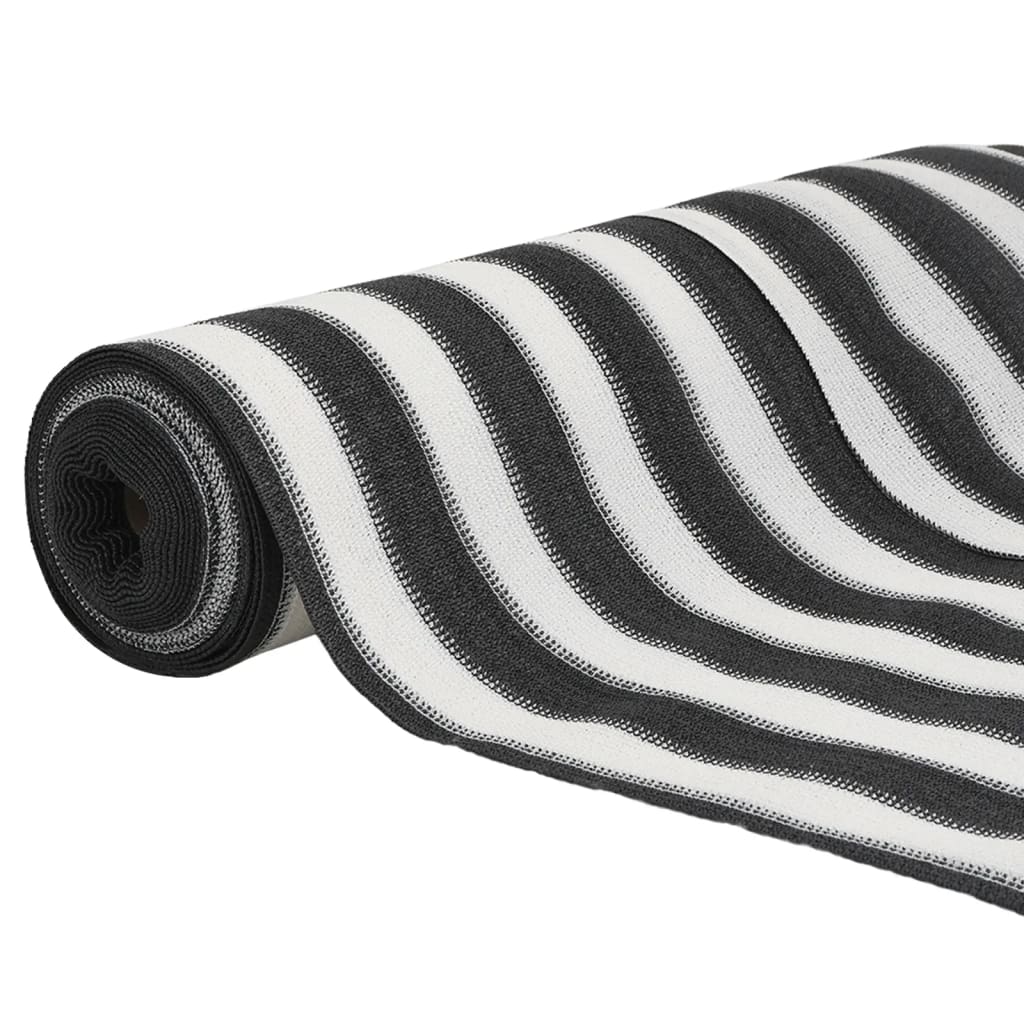Skjermnett antrasitt og hvit 1,5x10 m HDPE 195 g/m²