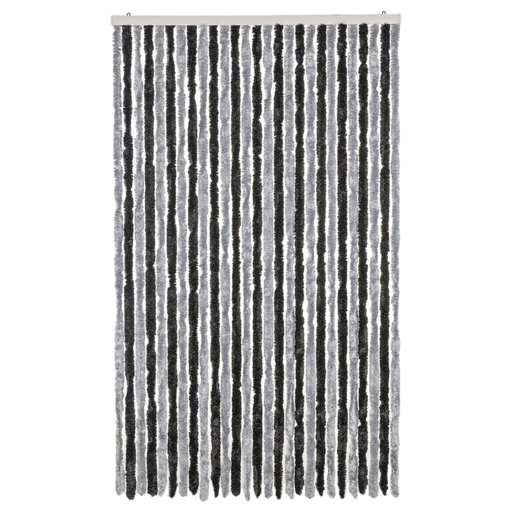 Fluegardin grå og svart 118x220 cm chenille