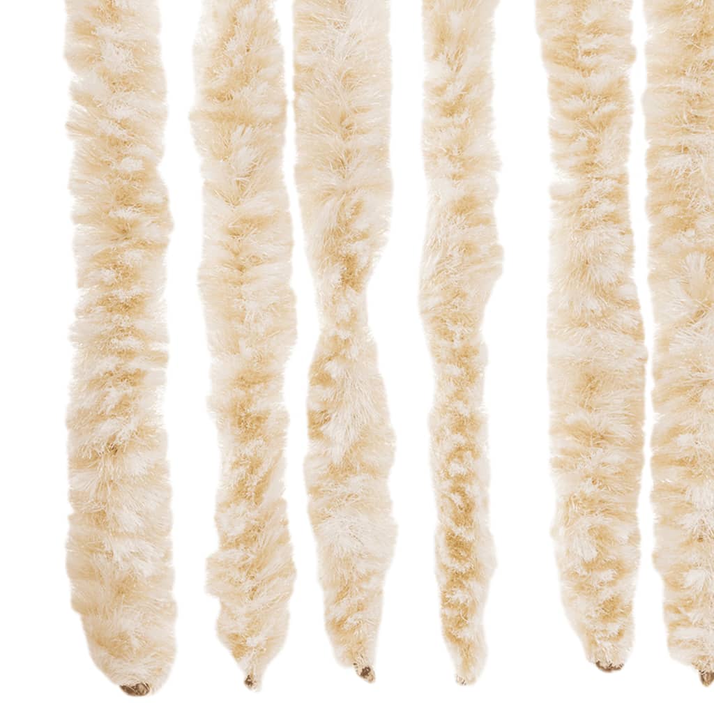 Fluegardin beige og hvit 118x220 cm chenille