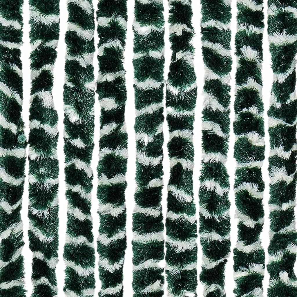 Fluegardin grønn og hvit 118x220 cm chenille