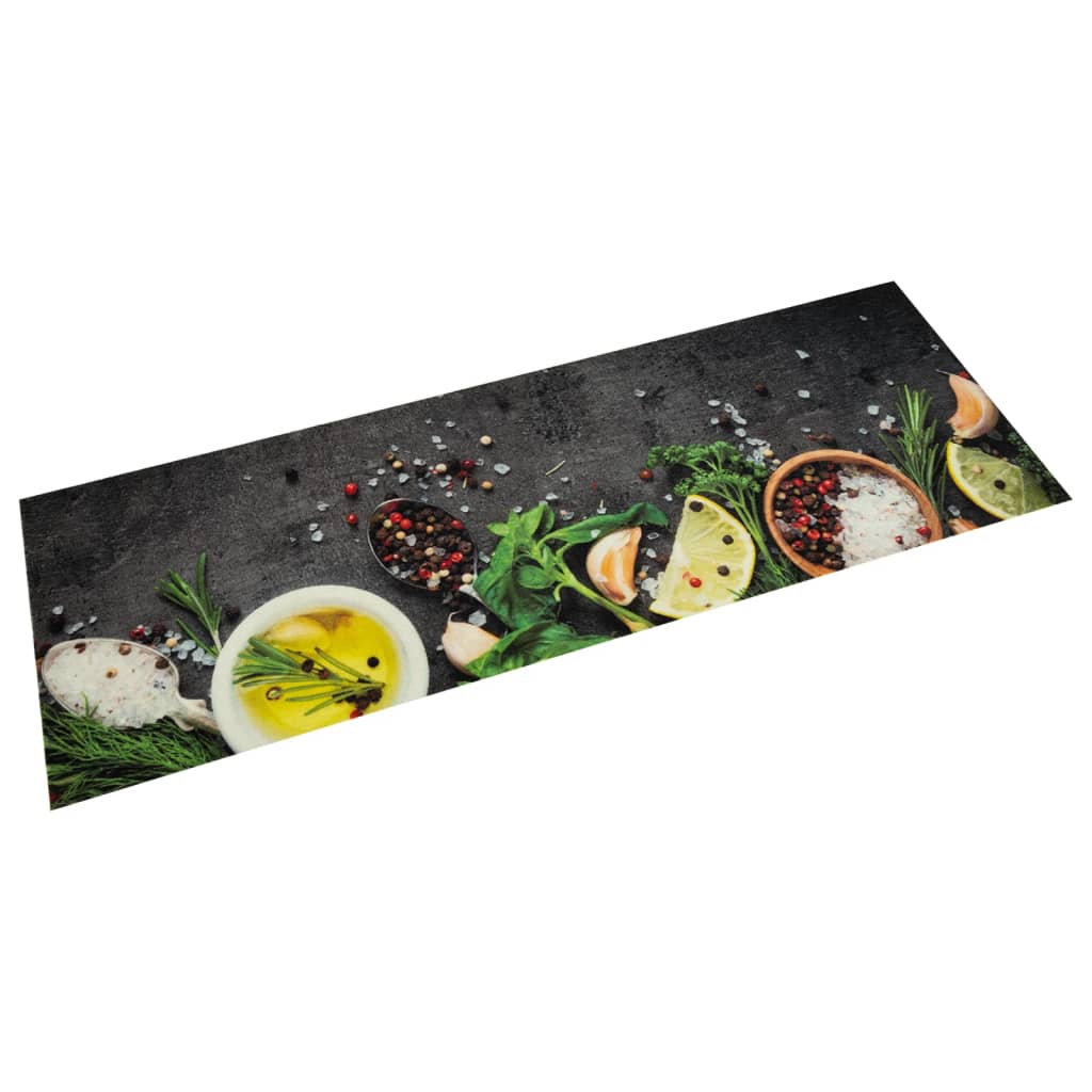 Kjøkkenteppe vaskbar krydder 60x180 cm fløyel