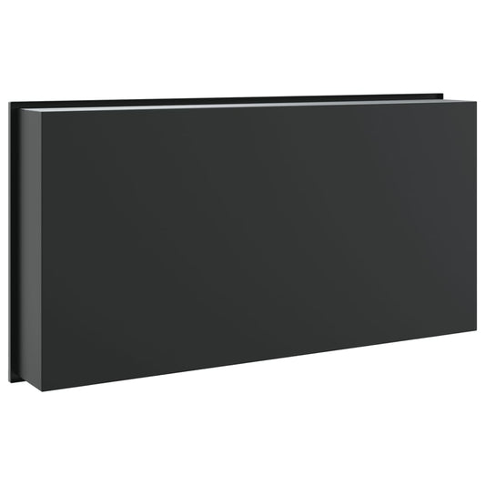 Dusjnisje matt svart 62x32x9 cm rustfritt stål